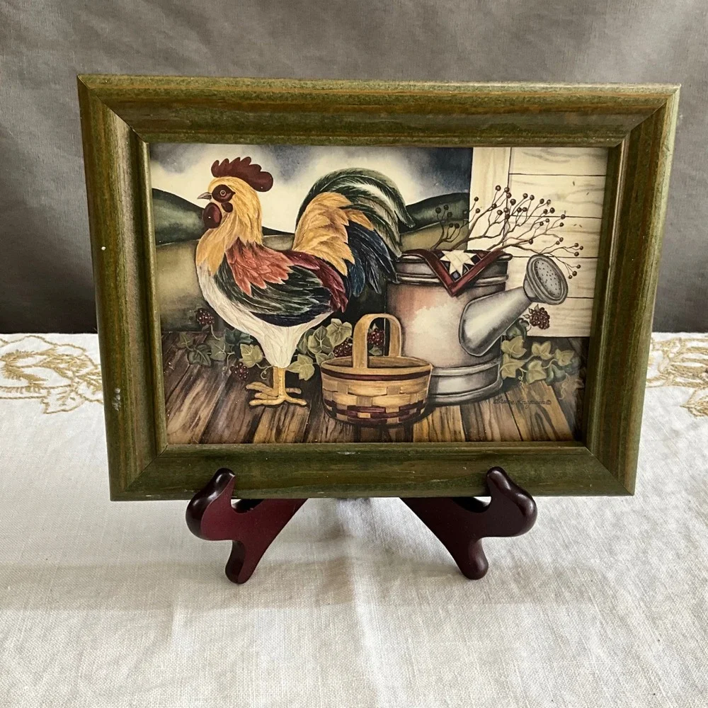 Vintage Hummel Wood Wall Plaques Set of 4 Children Umbrella Rabbits Crow Signed